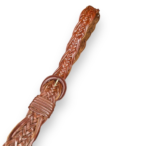 Genuine, leather, braided women’s belt - Picture 5 of 8